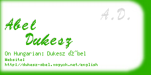 abel dukesz business card